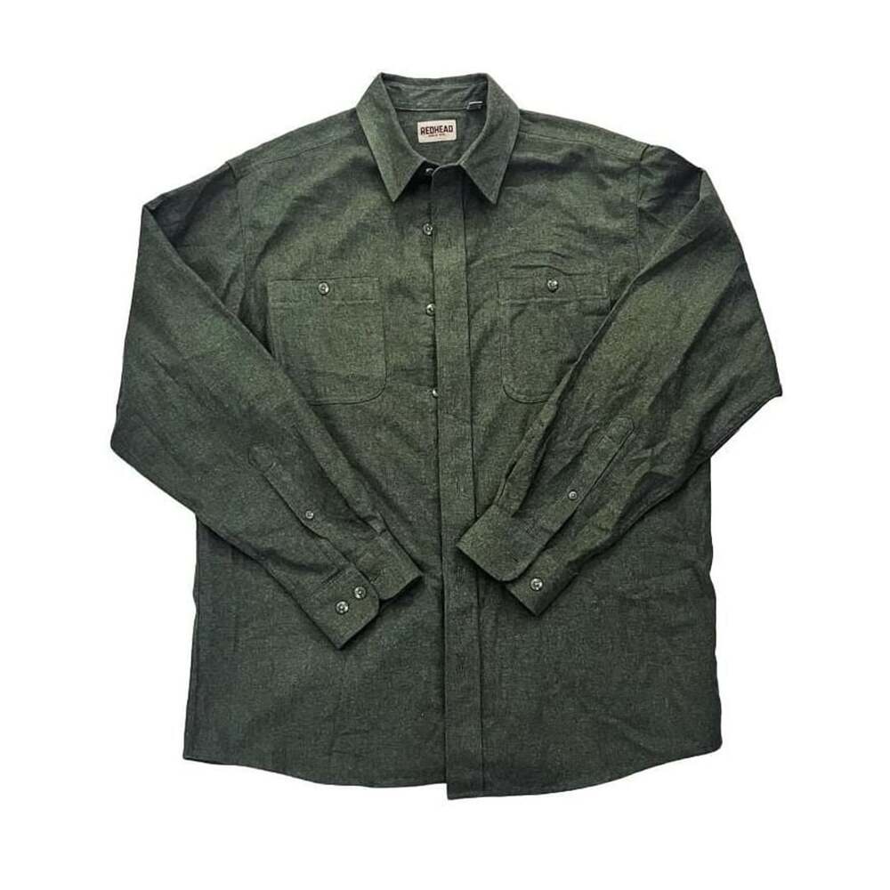 RedHead Green Long Sleeve Button-Up Flannel Shirt Size L